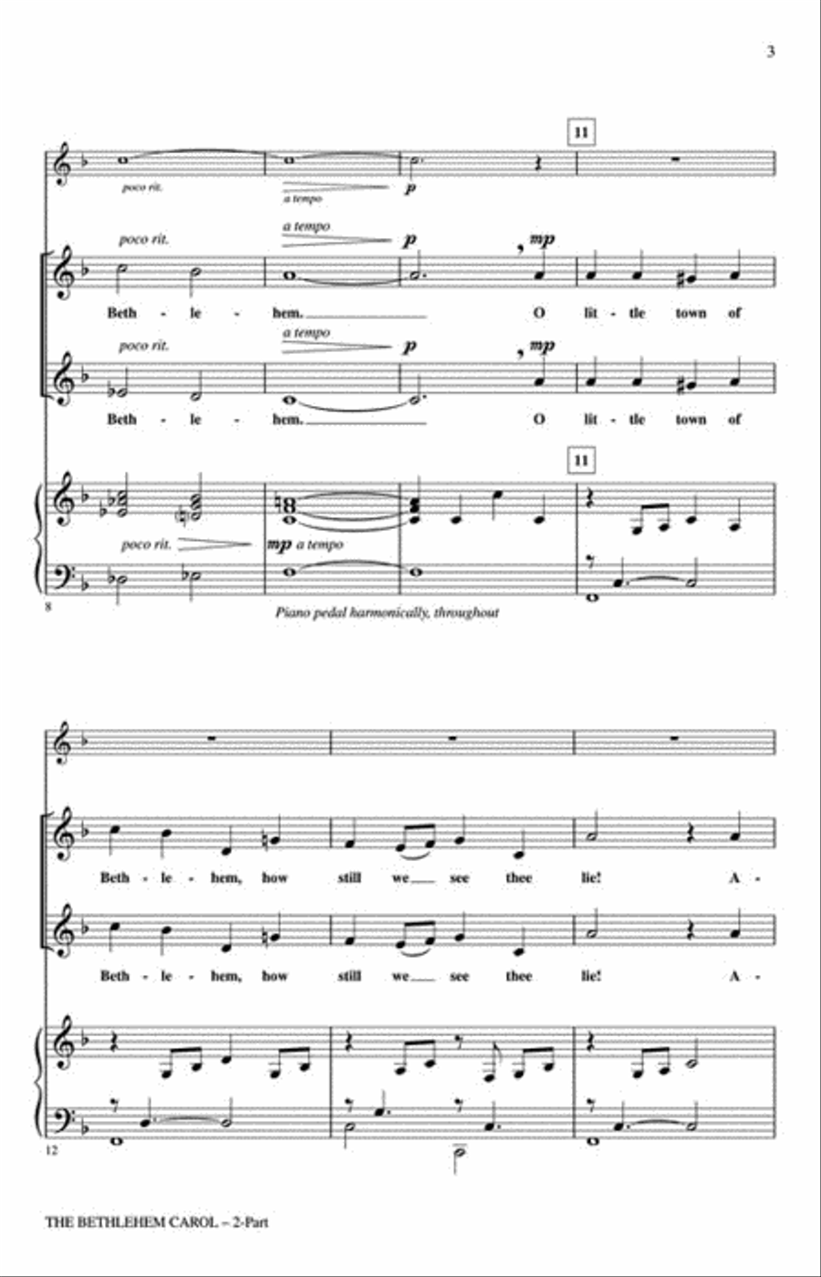 The Bethlehem Carol 2-Part scores gallery preview page 3