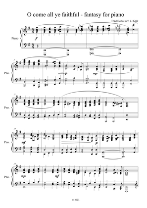 O come all ye faithful - arranged for solo piano