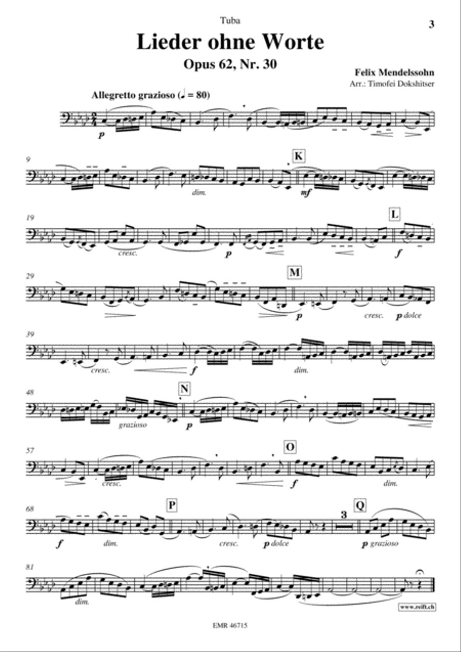 3 Lieder ohne Worte Tuba scores gallery preview page 4