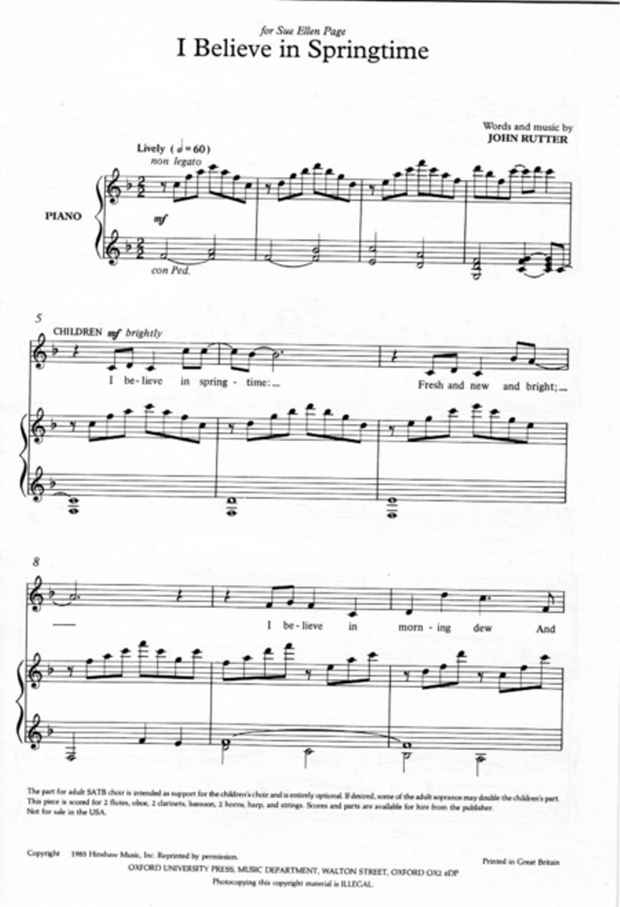I believe in springtime 4-Part scores gallery preview page 2