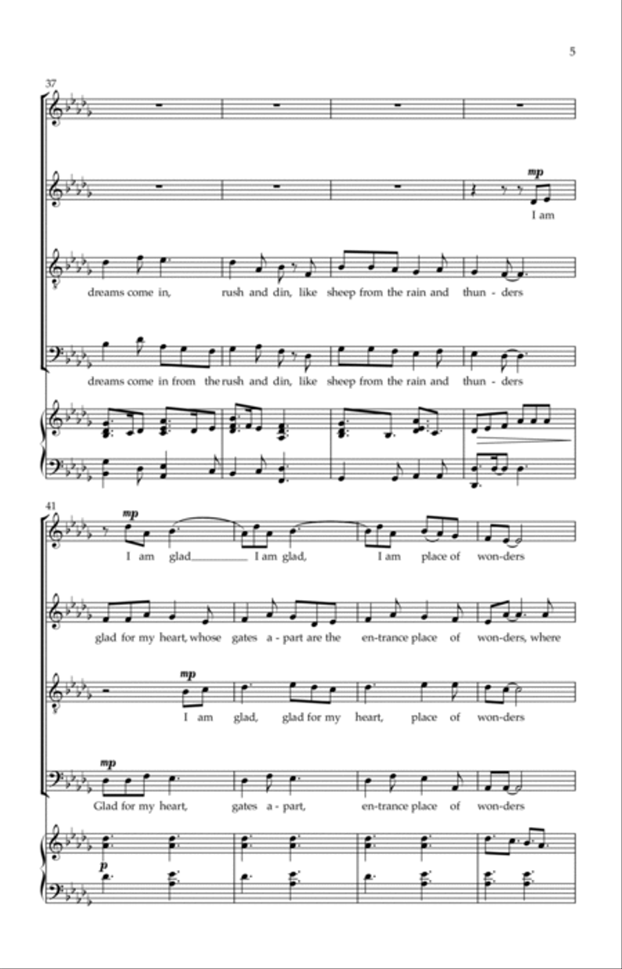 I Am Glad 4-Part scores gallery preview page 5