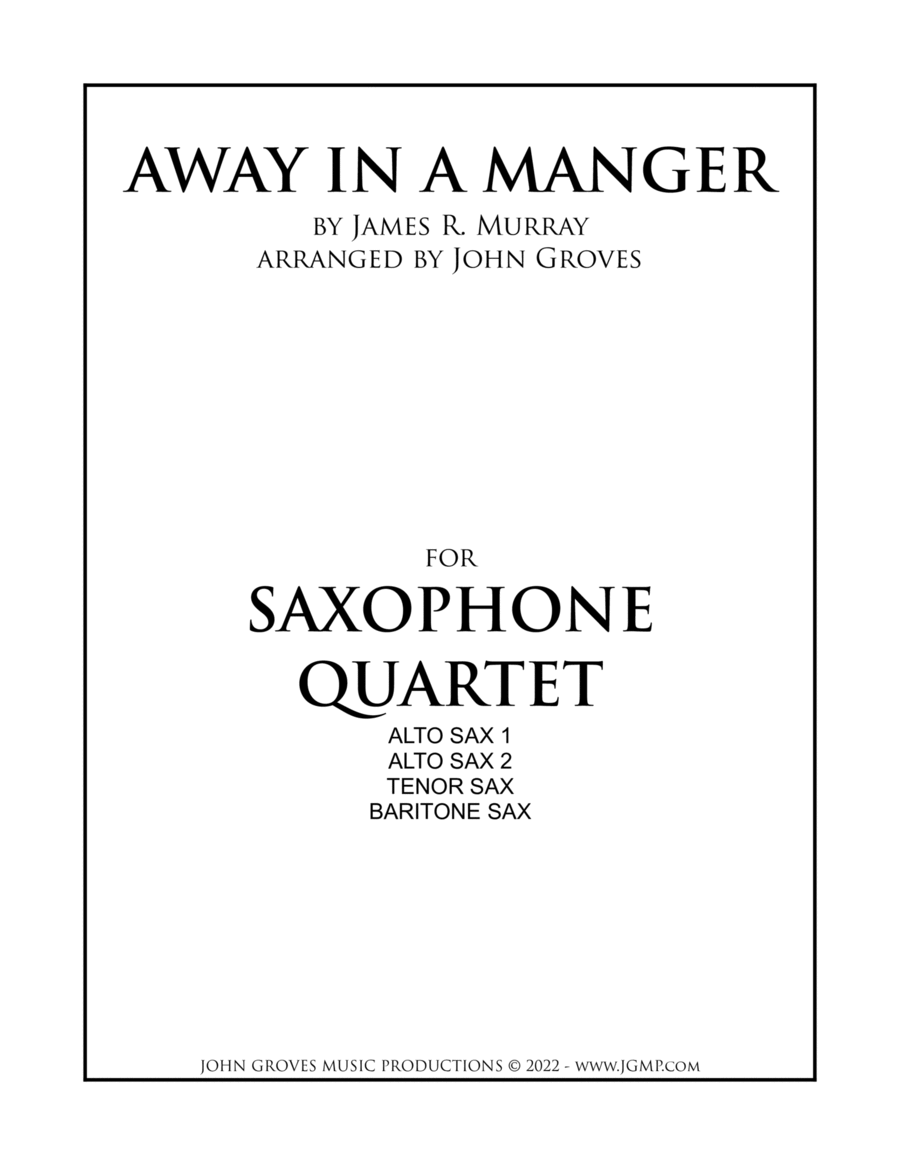 Away In A Manger - Saxophone Quartet image number null