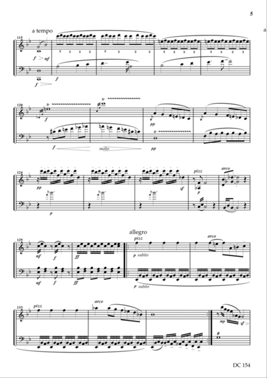 Slovak Rhapsody for violin and violoncello String Duet scores gallery preview page 5