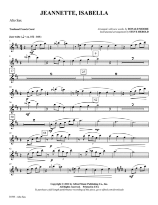 Jeannette, Isabella: E-flat Alto Saxophone