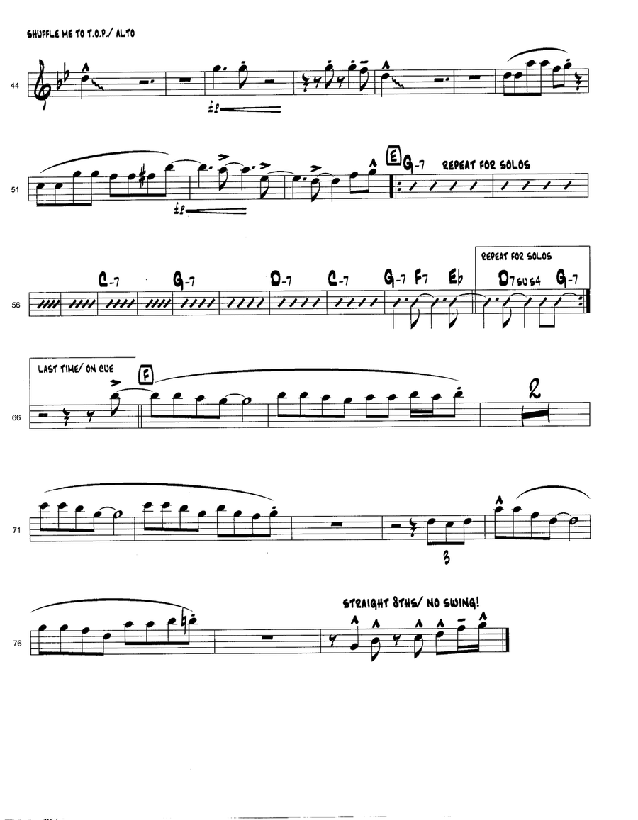 Shuffle Me To The T.O.P. Jazz Ensemble scores gallery preview page 2