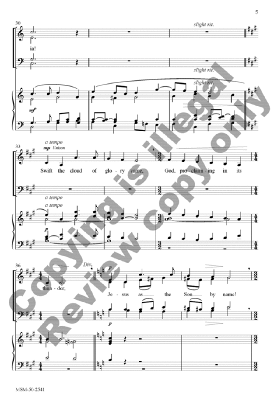 Jesus, on the Mountain Peak 4-Part scores gallery preview page 11