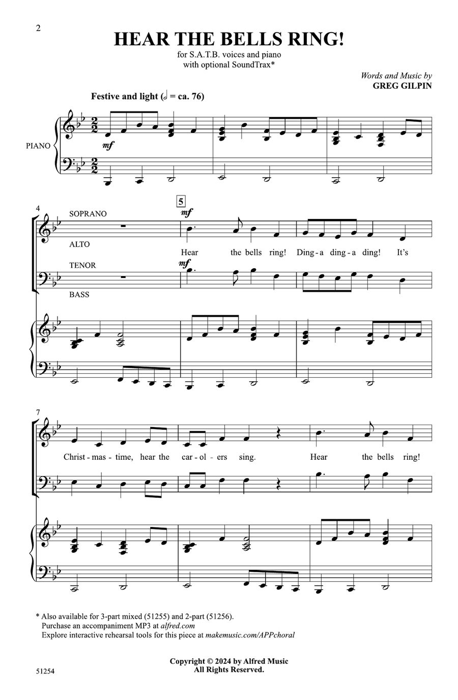 Hear the Bells Ring! Hear the Bells Ring! Choir scores gallery preview page 1