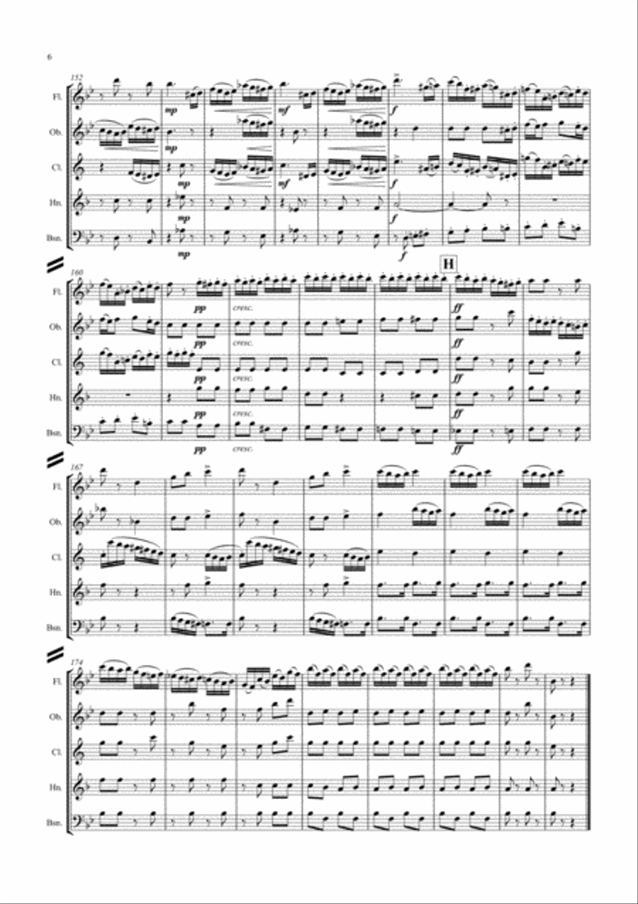 Tchaikovsky: Casse-Noisette (Nutcracker Suite) (A Selection of 5 Movements from) - wind quintet Woodwind Quintet scores gallery preview page 6