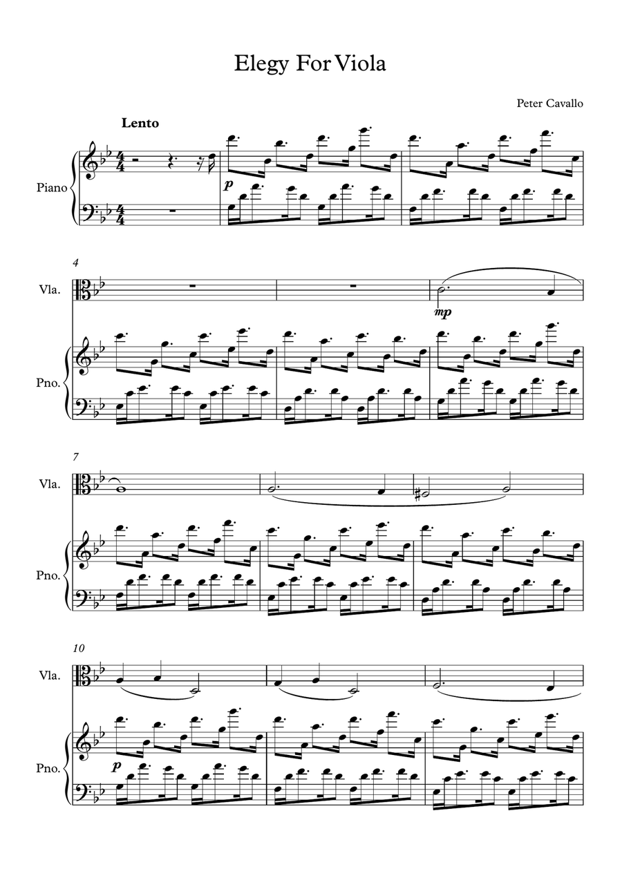 Elegy for Viola Viola scores gallery preview page 1
