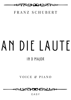 Book cover for Schubert - An Die Laute for Soprano Voice & Piano - Easy