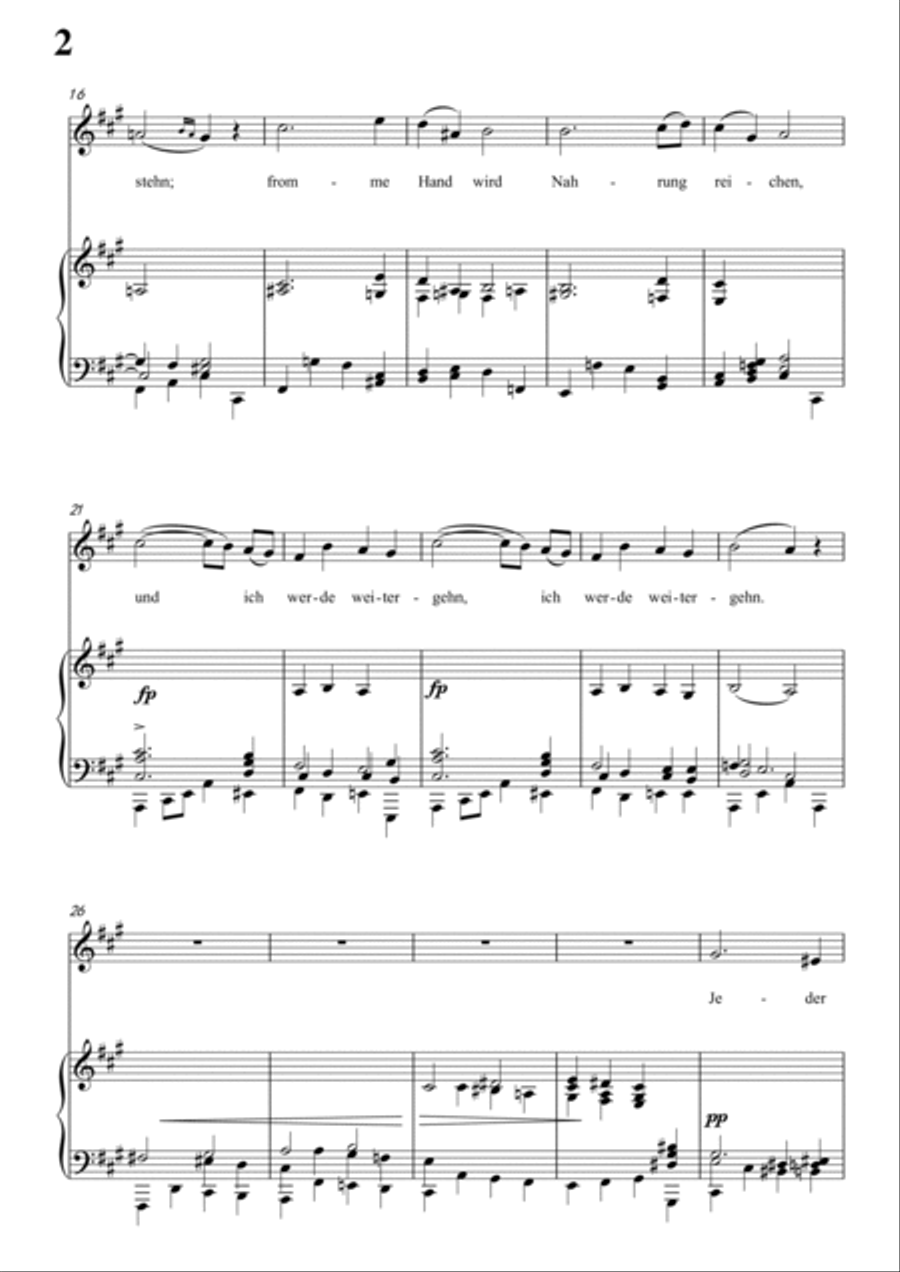 Schubert-An die Türen will ich schleichen Op.12 No.3 in#F minor,for Vocal and Piano Voice scores gallery preview page 3