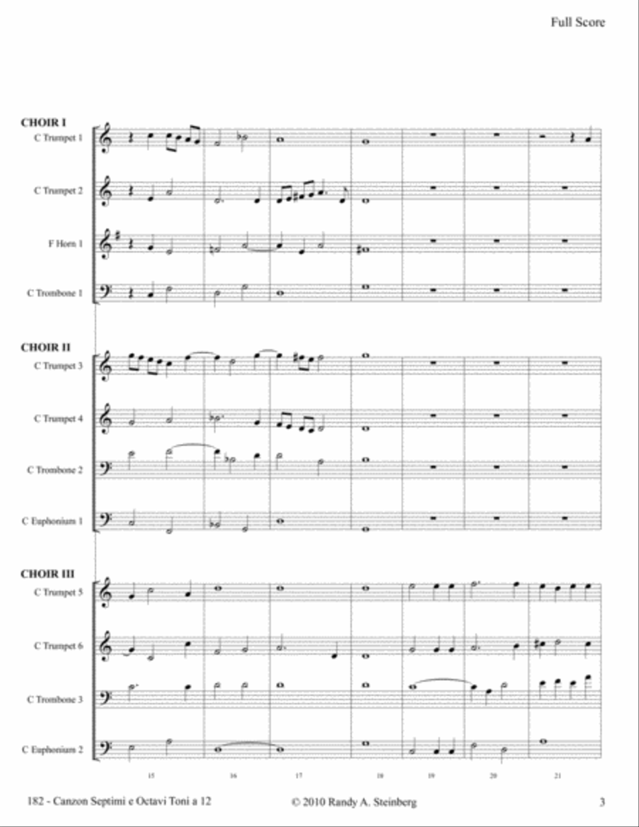 Canzon Septimi e Octavi Toni a 12 - No. 182 Brass Ensemble scores gallery preview page 6