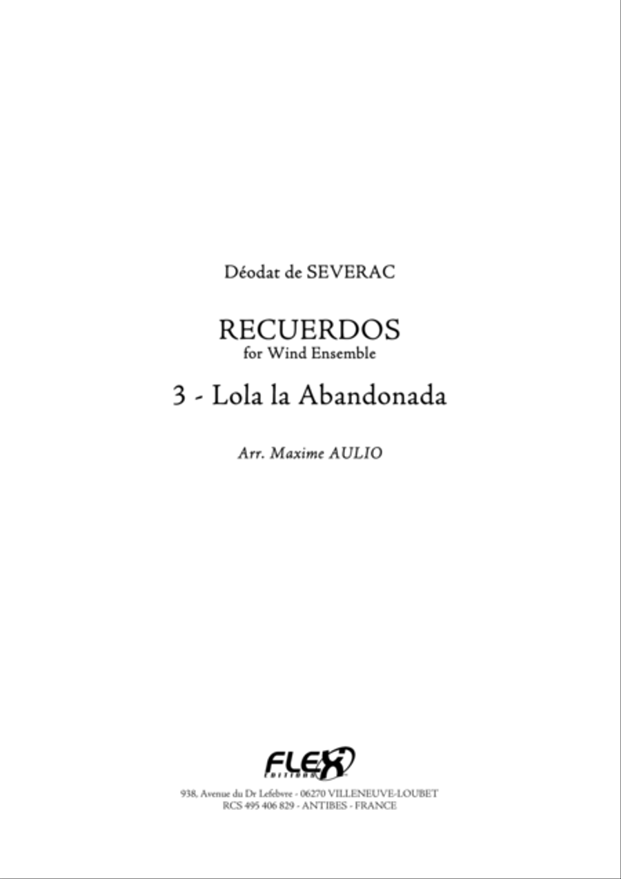 Lola la Abandonada English Horn scores gallery preview page 1