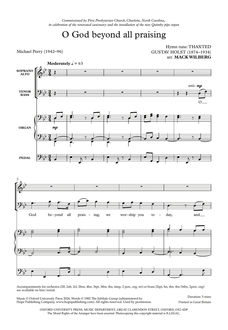 O God beyond all praising 4-Part scores gallery preview page 2