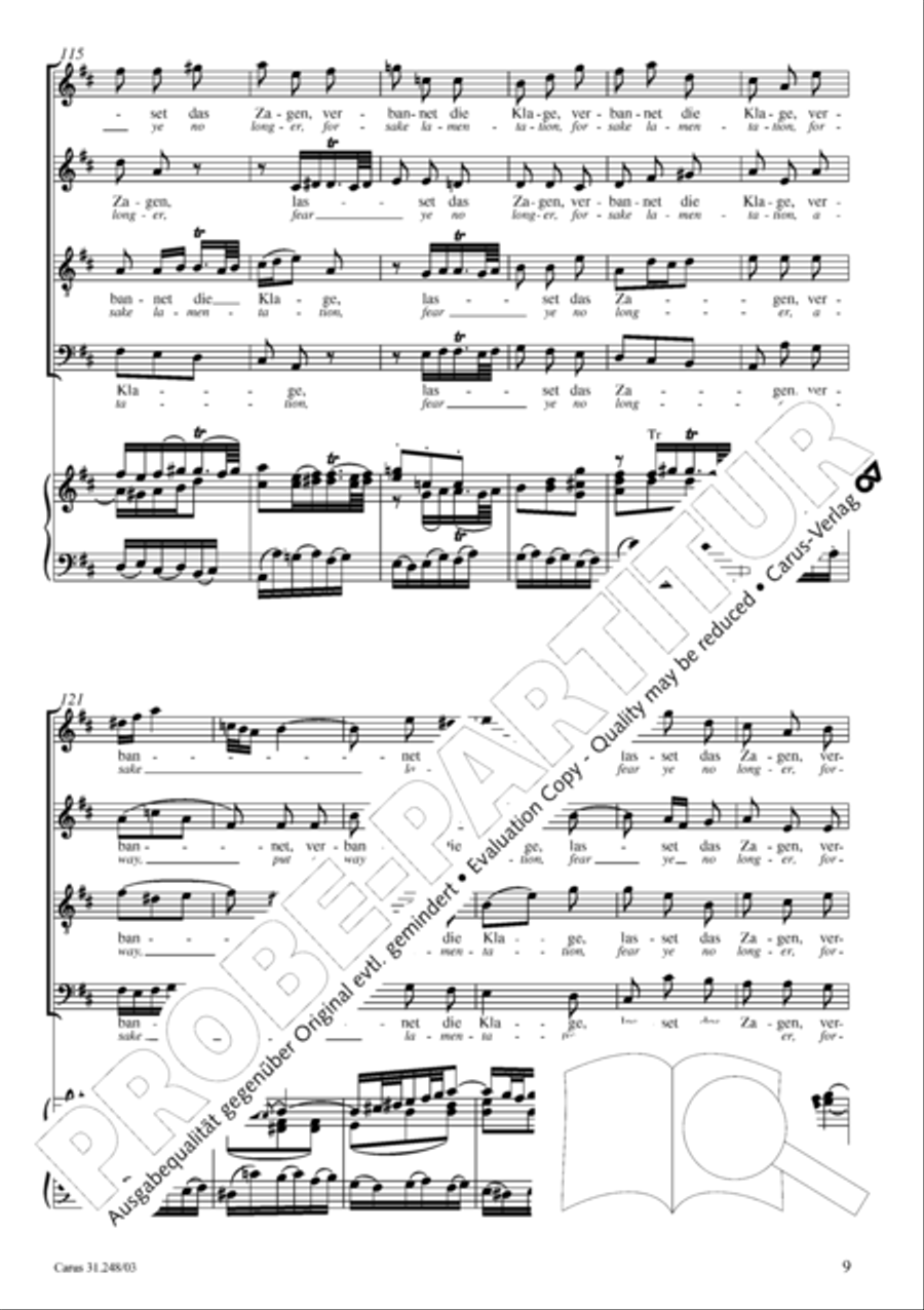 Christmas oratorio (Weihnachtsoratorium, Teile I-III) 4-Part scores gallery preview page 14