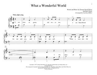 Book cover for What A Wonderful World (arr. Carolyn Miller)
