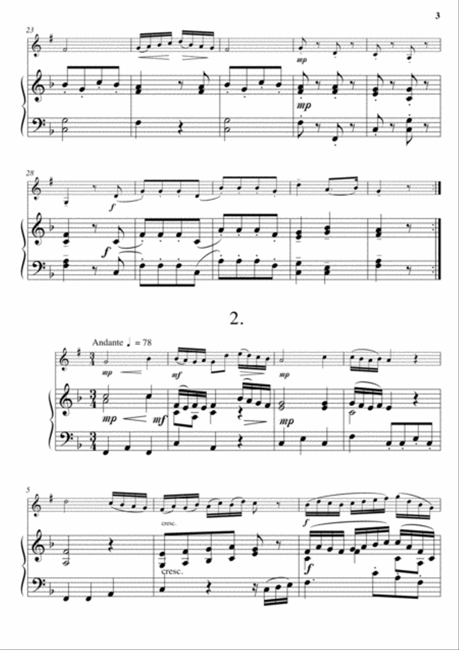 A Mozart Suite (for Clarinet in B flat and Piano) Woodwind Duet scores gallery preview page 2