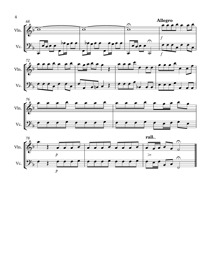 The Four Seasons - Autumn (Mov.1): Violin & Cello Duet String Duet scores gallery preview page 4