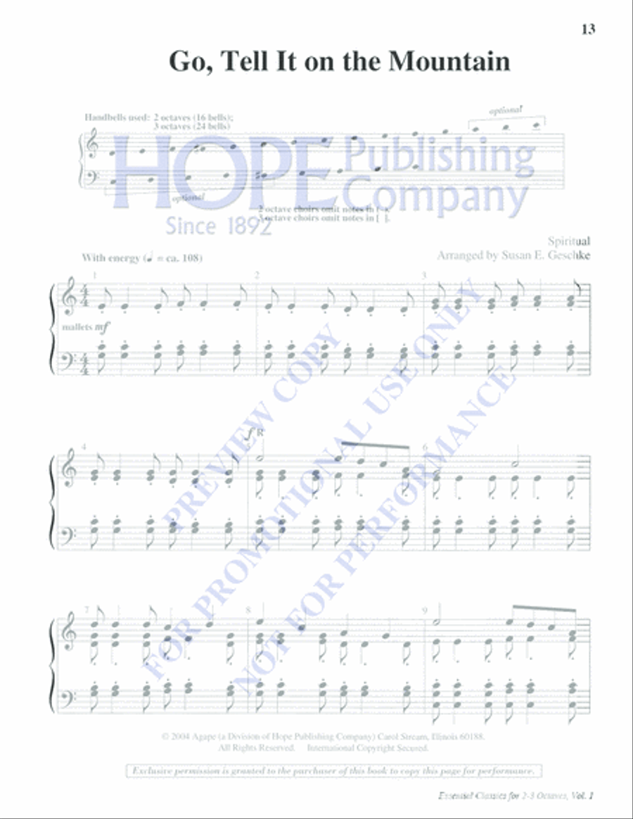 Essential Classics for 2-3 Octaves, Vol. 1 (Reproducible) 3-Octaves scores gallery preview page 15