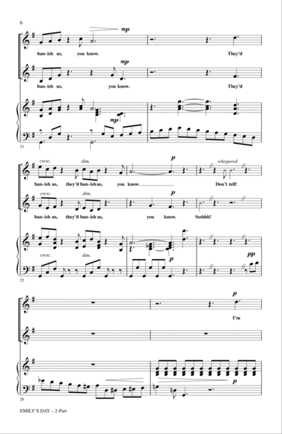 Emily's Day (Choral Collection) 2-Part scores gallery preview page 4