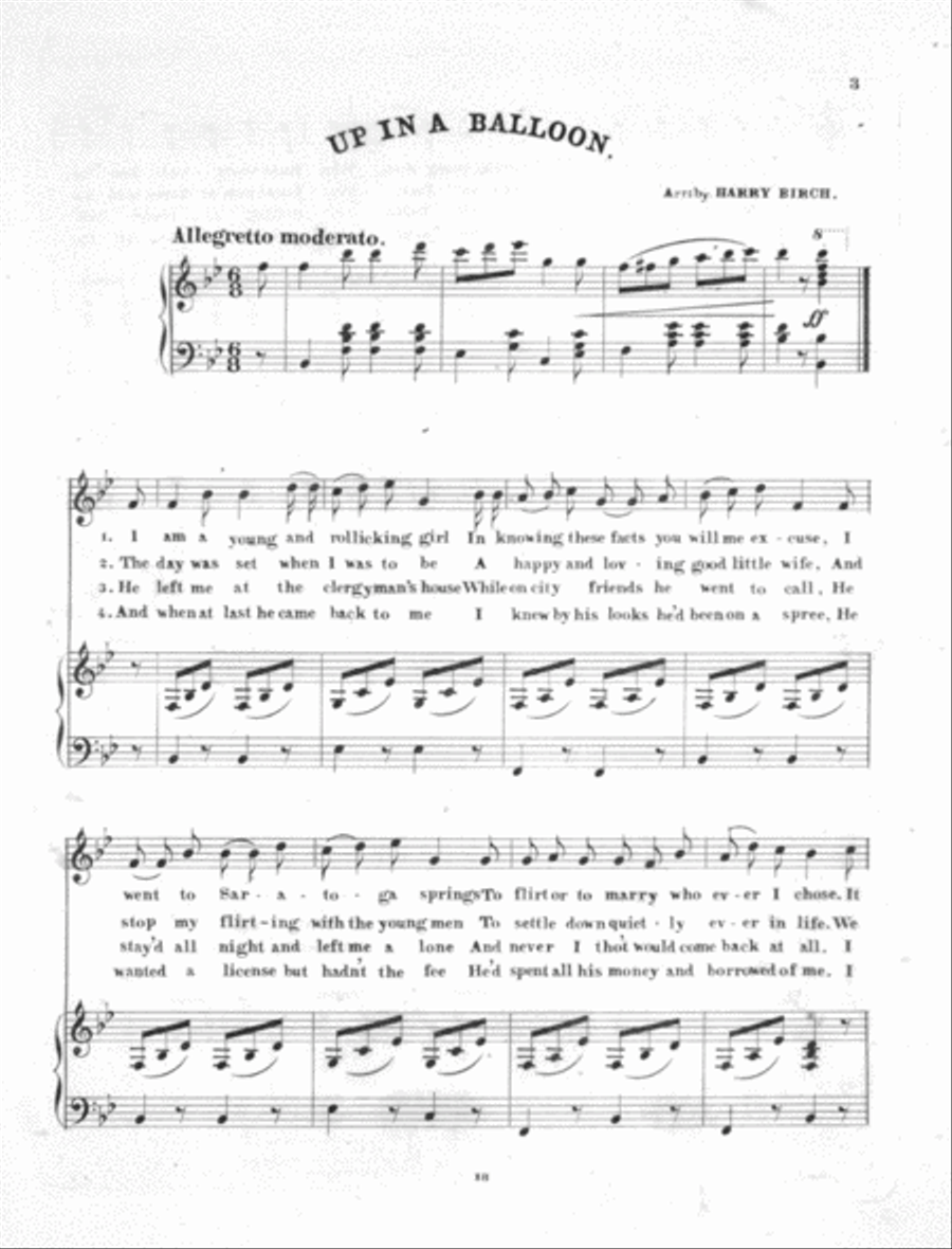 Up in a Balloon. Song Voice scores gallery preview page 2