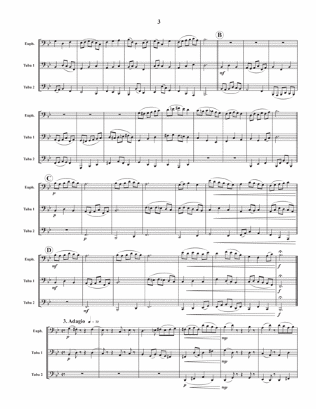 10 Trios for Euphonium and Two Tubas Brass Trio - Digital Sheet Music