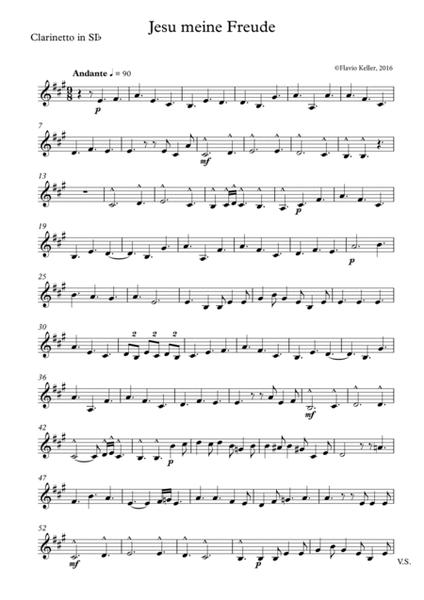 Choral "Jesu meine Freude", transcription for chamber instruments image number null