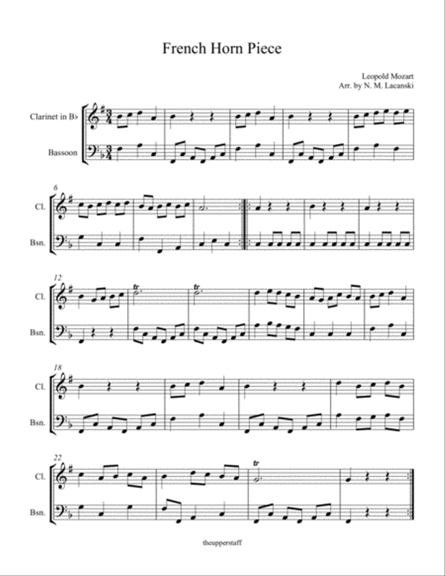 French Horn Piece French Horn Piece Woodwind Duet scores gallery preview page 2