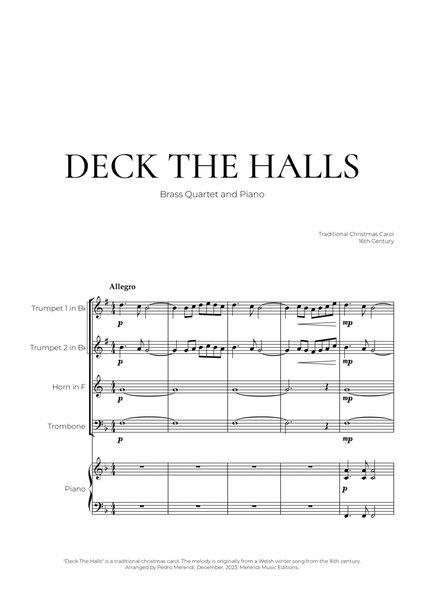 Deck The Halls (Brass Quartet and Piano) - Christmas Carol image number null