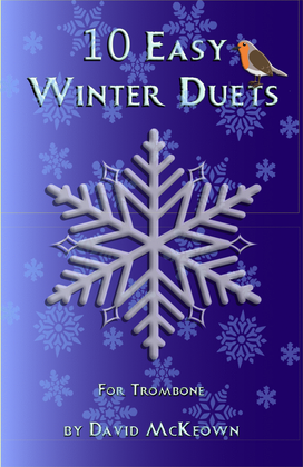 Book cover for 10 Easy Winter Duets for Trombone