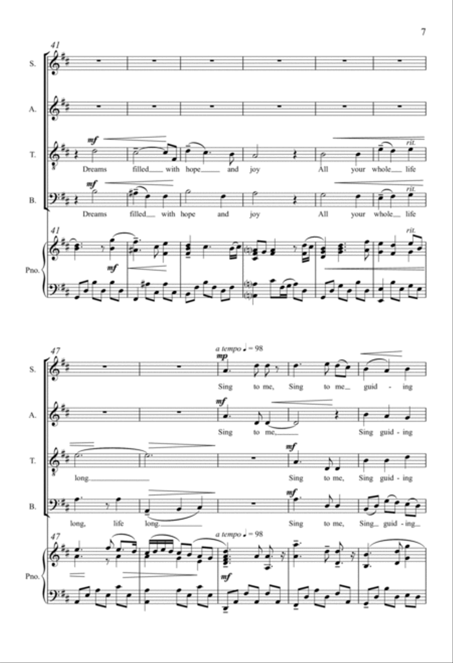 Sing To Me, Guiding Stars 4-Part scores gallery preview page 5