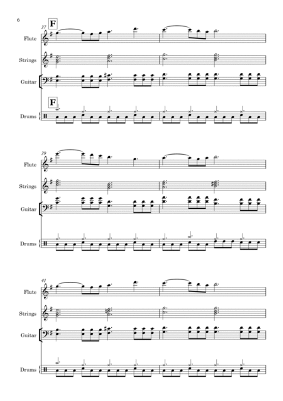 The Rising Fighting Spirit Flute scores gallery preview page 6