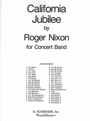 California Jubilee Band Score