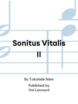 Book cover for Sonitus Vitalis II