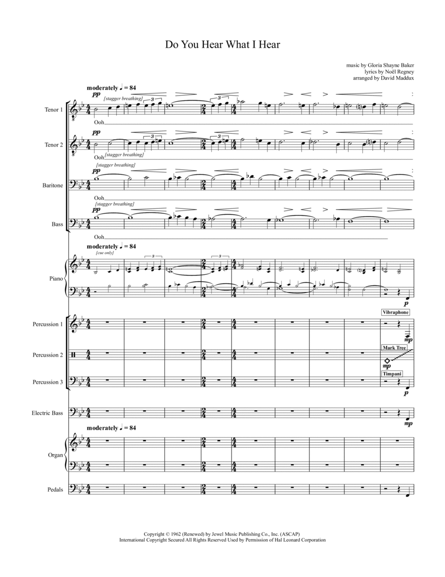 Do You Hear What I Hear Small Ensemble scores gallery preview page 1