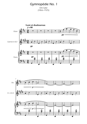 Gymnopedie No. 1 - Oboe and Clarinet Duet w/ Piano