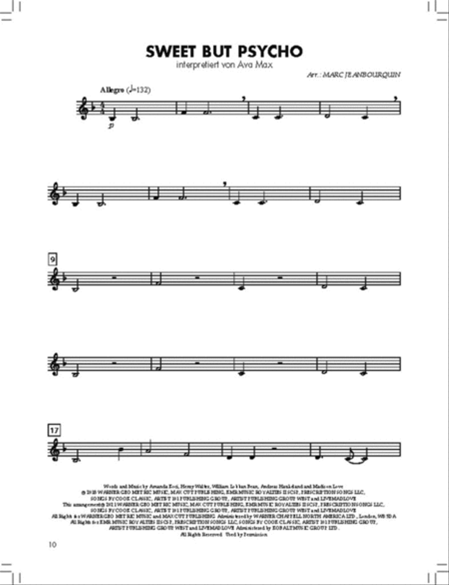 BläserKlasse Chart-Hits - Bassklarinette/Tenorhorn Concert Band scores gallery preview page 3
