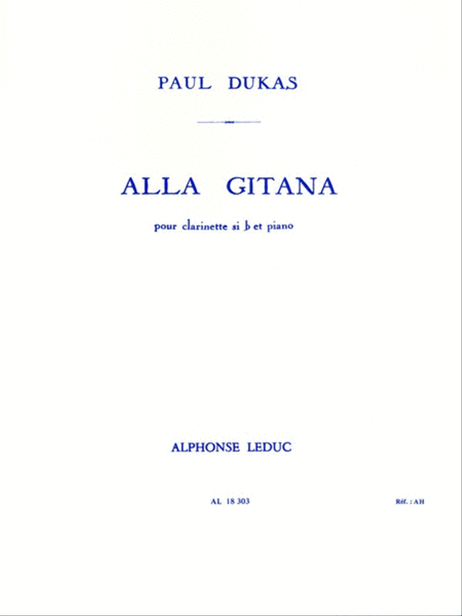 Alla Gitana Clarinet Solo scores gallery preview page 1