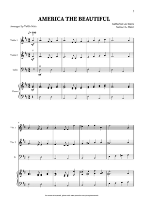 America The Beautiful - String Trio (with piano accompaniment)