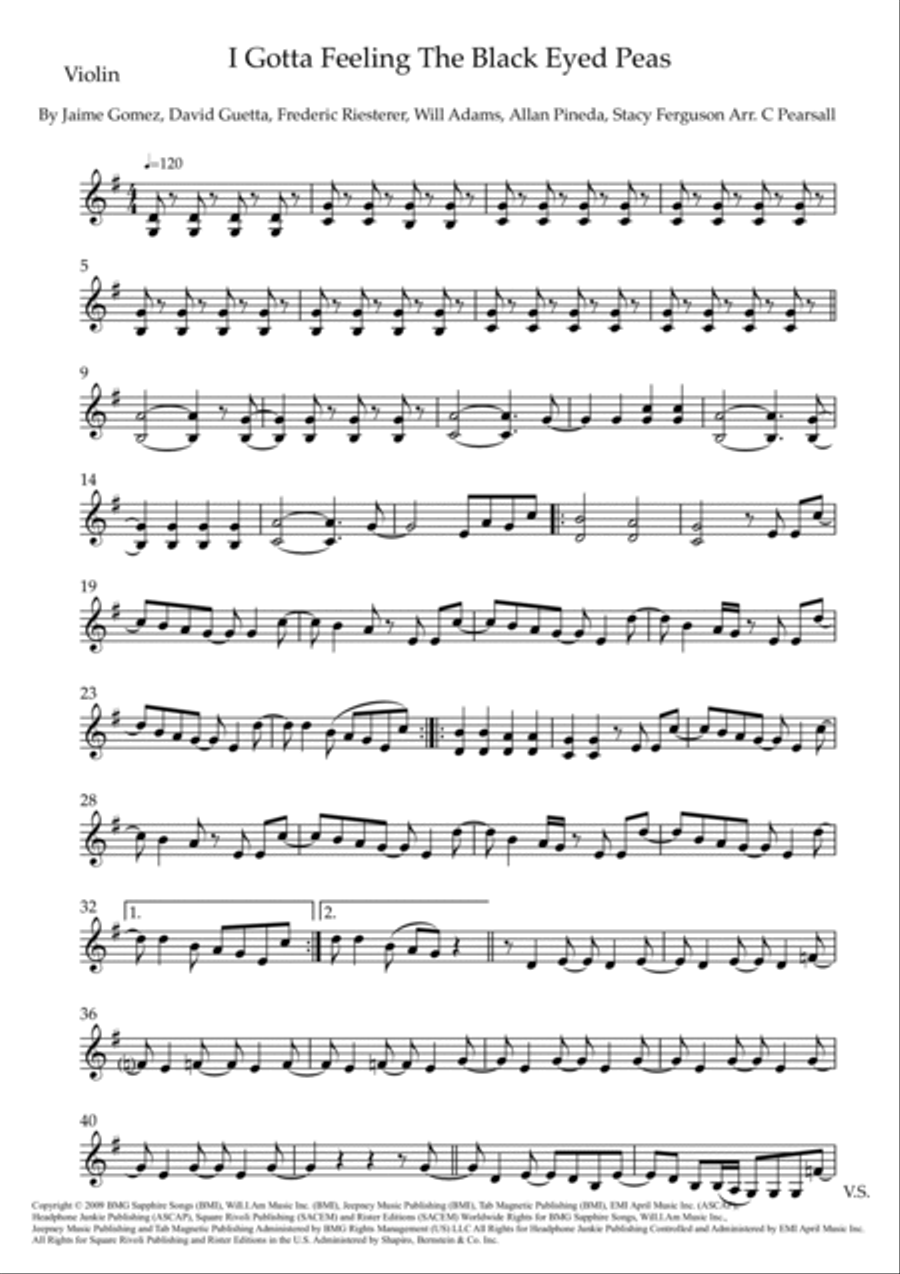 I Gotta Feeling I Gotta Feeling String Duet scores gallery preview page 4