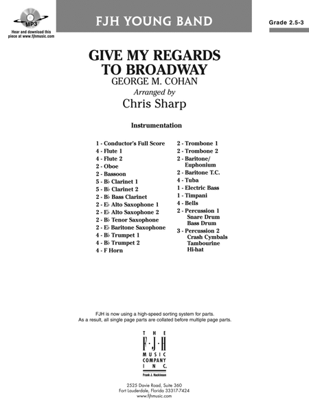 Give My Regards to Broadway: Score