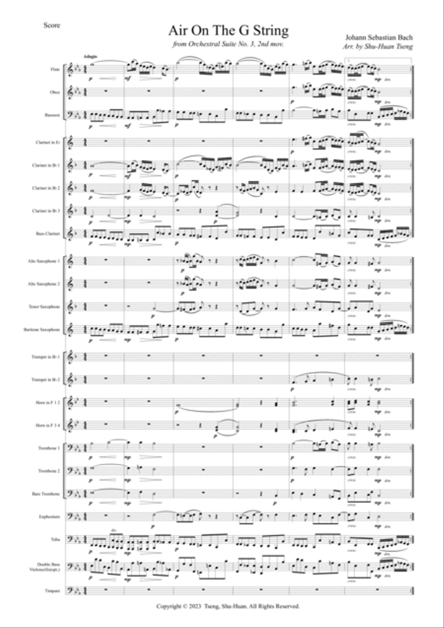 Air On The G String Concert Band scores gallery preview page 2