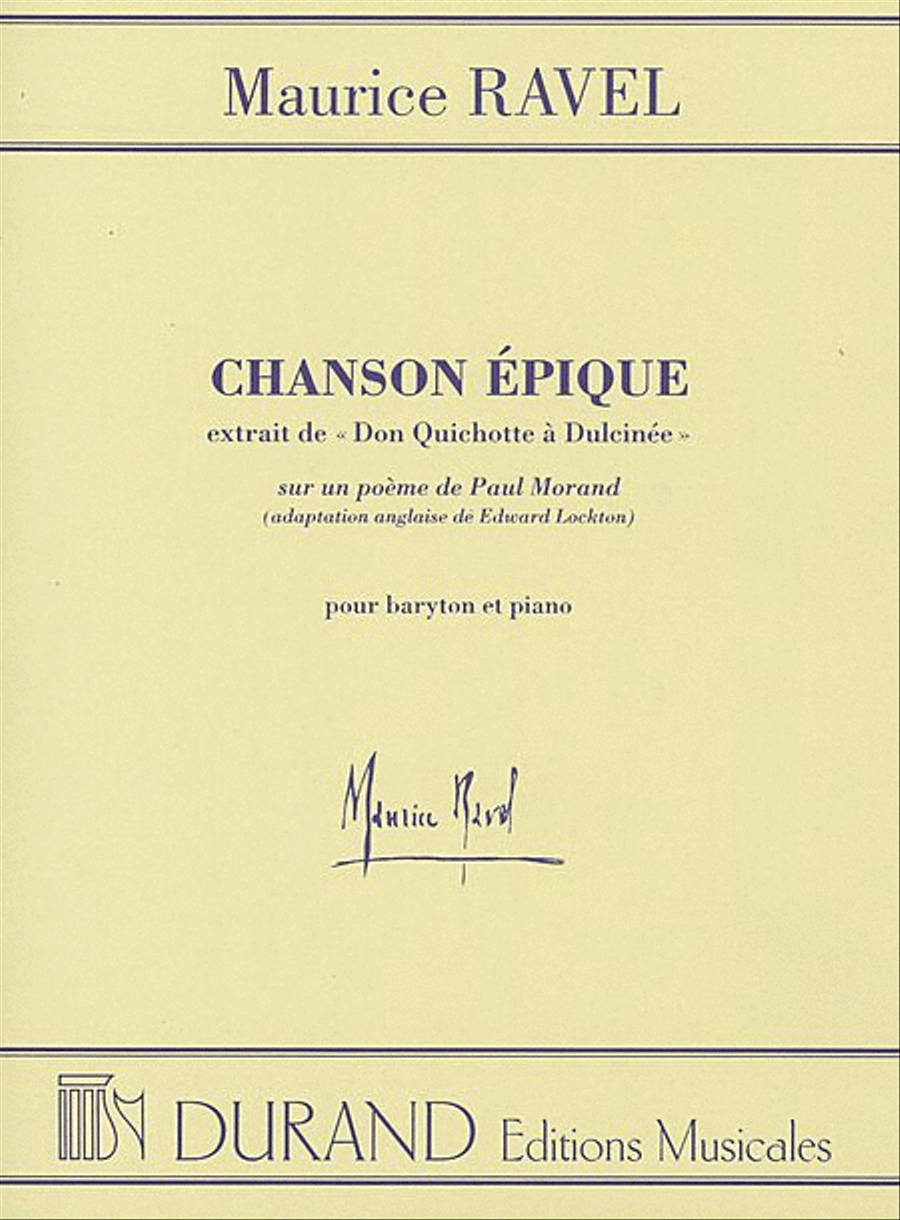 Chanson Épique (Original Key) Voice scores gallery preview page 1