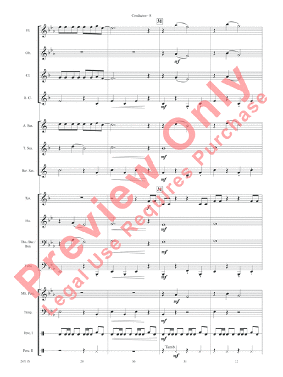 Siyahamba (We Are Marching) Concert Band scores gallery preview page 11
