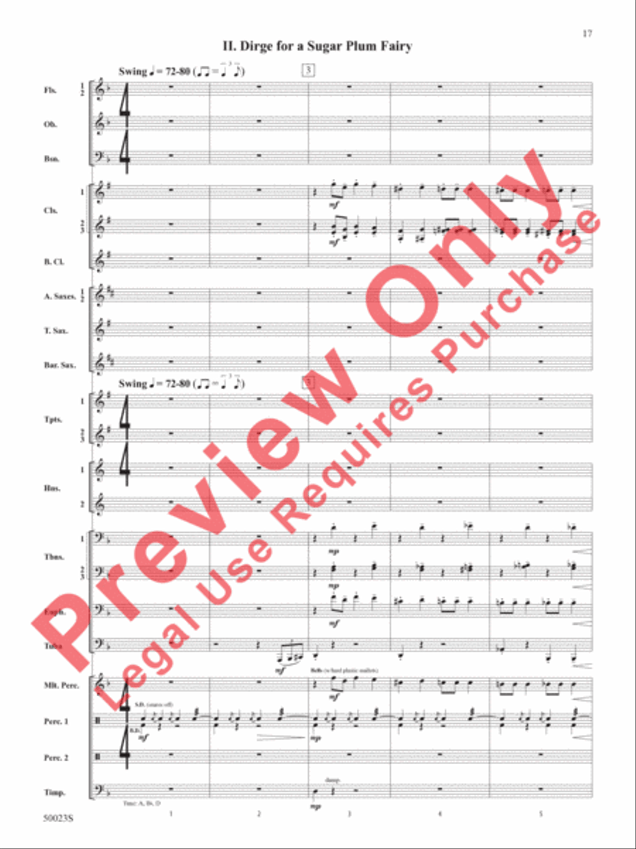 A New Orleans Nutcracker Suite Concert Band scores gallery preview page 18