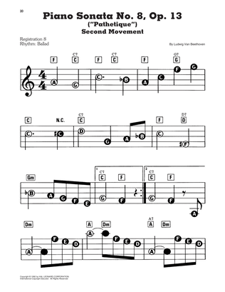 Book cover for Piano Sonata No. 8 "Pathetique" Second Movement