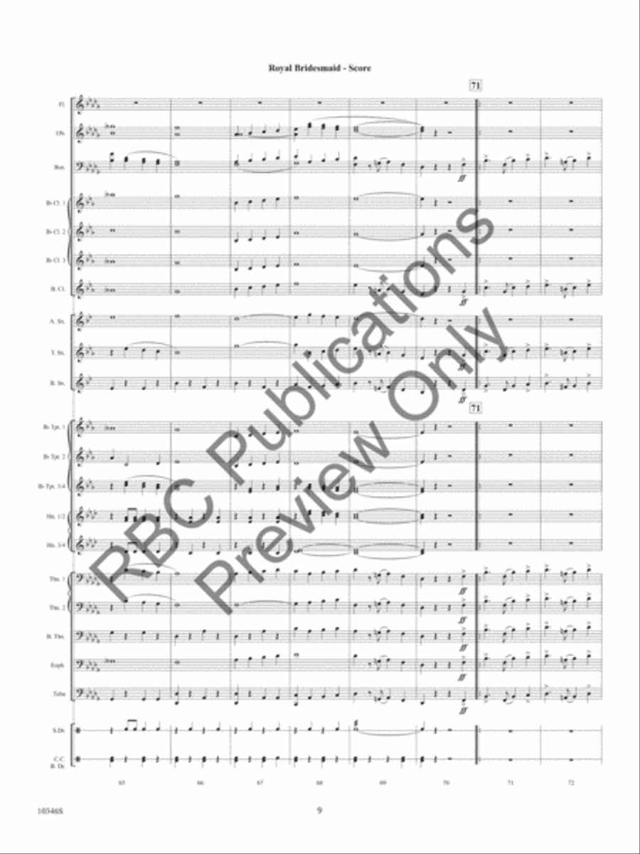 Royal Bridesmaids Concert Band scores gallery preview page 11