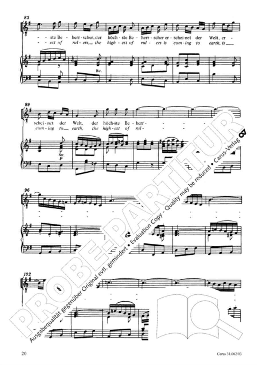Now come, the nation's Saviour (Nun komm, der Heiden Heiland) 4-Part scores gallery preview page 21