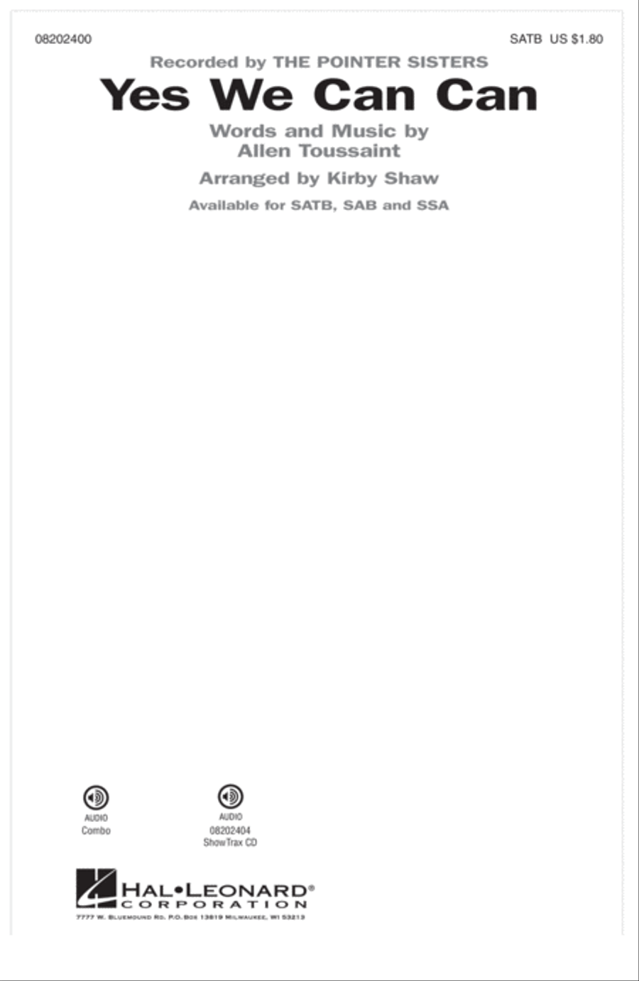 Yes We Can Can (arr. Kirby Shaw) 4-Part scores gallery preview page 12