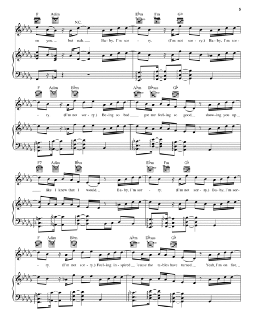 Sorry Not Sorry A Cappella scores gallery preview page 5